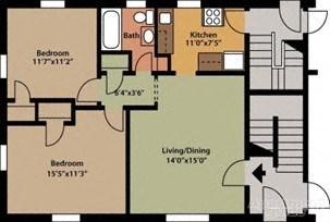 a picture of a floor plan of a house